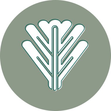 Tropikal yaprak. Web simgesi basit illüstrasyon 