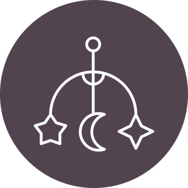 Beşik Oyuncak simgesi, vektör illüstrasyonu 