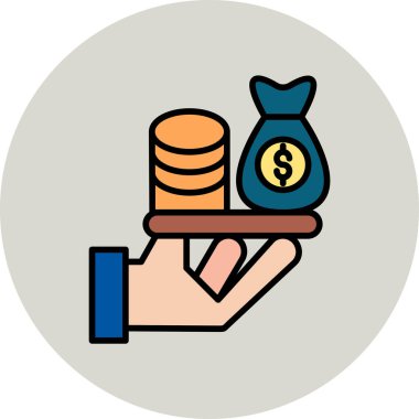 Kârlı bar tablosu vektör simgesi. 