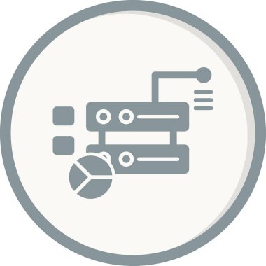 veritabanı simgesi, vektör illüstrasyonu basit tasarım