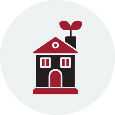 Ev. Web simgesi basit illüstrasyon 