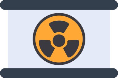 Nükleer. Web simgesi basit illüstrasyon
