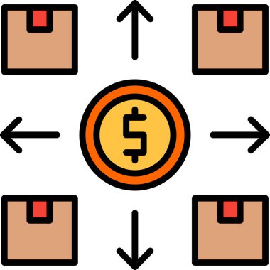 Piyasa. Web simgesi basit illüstrasyon