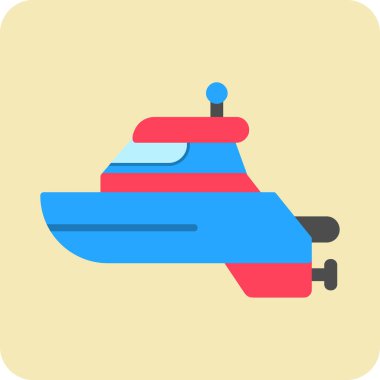 tekne gemisi deniz ikonu vektör çizimi