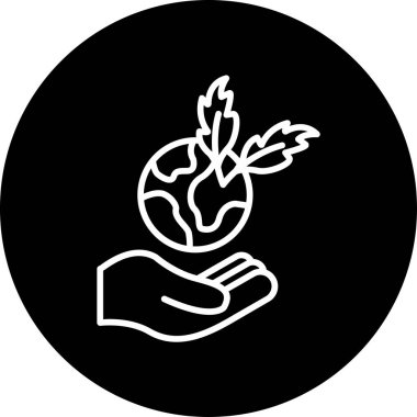 Sürdürülebilir ağ simgesi vektör illüstrasyonu