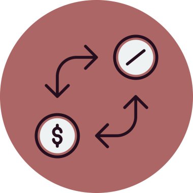 Değiş tokuş Web simgesi basit illüstrasyon