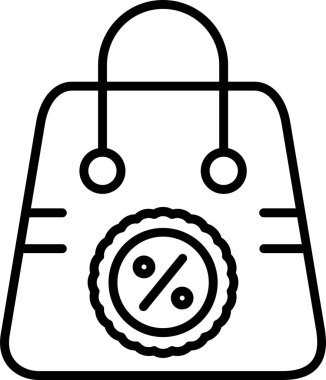 alışveriş çantası web simgesi, vektör çizim