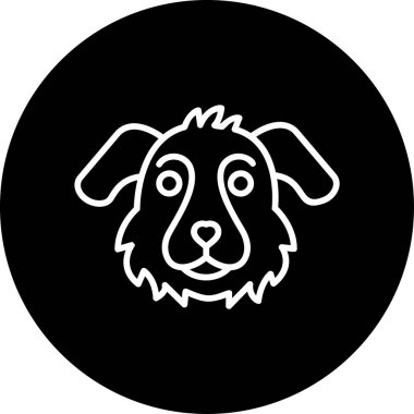 Bedlington Terrier köpek simgesi vektör illüstrasyonu