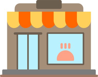 Süpermarket simgesi vektör illüstrasyonu