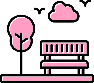 Kürsü simgesinin basit vektör illüstrasyonu