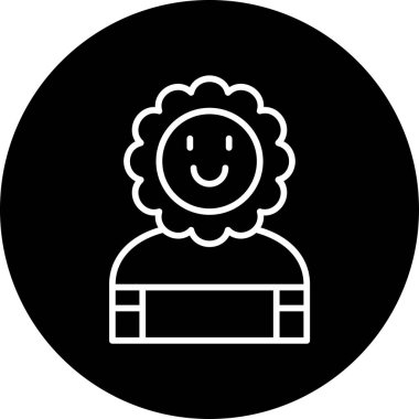 Çiçek. Web simgesi basit illüstrasyon 