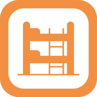 Bunk Bed web simgesi vektör illüstrasyonu
