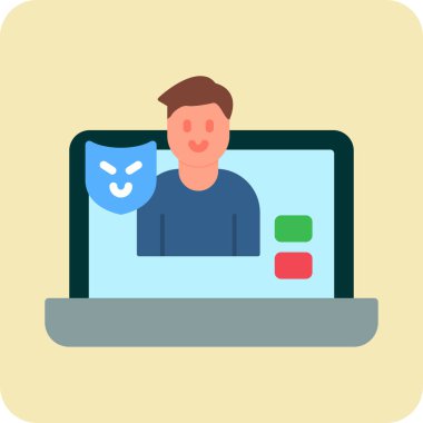 Sahtekarlık. Web simgesi basit illüstrasyon