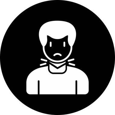 Tiroid. Web simgesi basit illüstrasyon