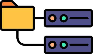 Modern bir soyut vektör illüstrasyonunda sunulan kullanıcı veri simgesi.