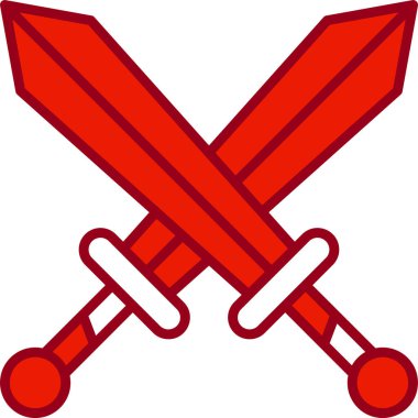 Kılıçlar. Web simgesi basit illüstrasyon