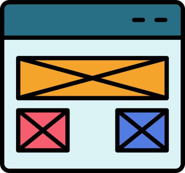 Mockup Design modern simgesinin vektör çizimi