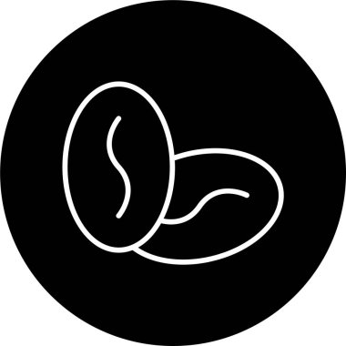 kahve çekirdeği ikonu vektör illüstrasyonu