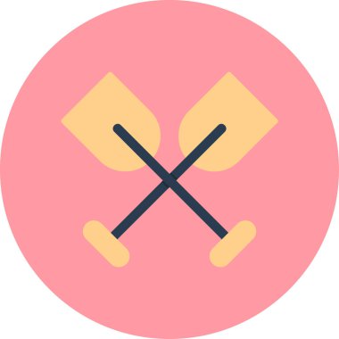 Kürek çekerek basit illüstrasyon web simgesi