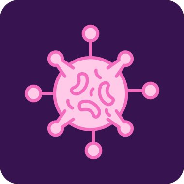 Mikroskobik Yaşam ikonu vektör çizimi