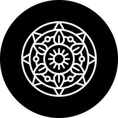 İyileşmek için kutsal mandala 'nın ana hatlarını çiz.