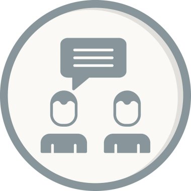 Tartışma. Web simgesi basit illüstrasyon