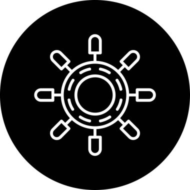 Dümen. Web simgesi basit illüstrasyon