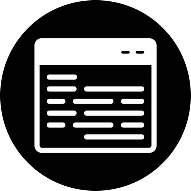 Yazı web simgesi, vektör illüstrasyonu