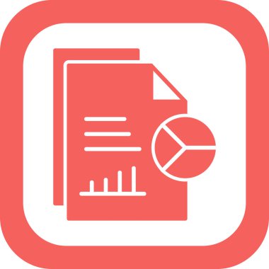 Basit rapor simgesi vektör illüstrasyonu