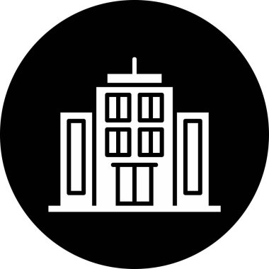 bina simgesi, vektör illüstrasyonu basit tasarım 