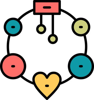  Bileklik Ağ simgesi vektör illüstrasyonu 