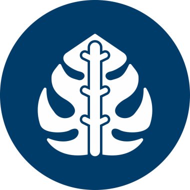 Tropikal yaprak. Web simgesi basit illüstrasyon 