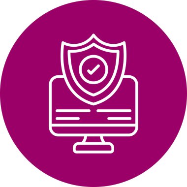 Basit güvenlik simgesi vektör illüstrasyonu