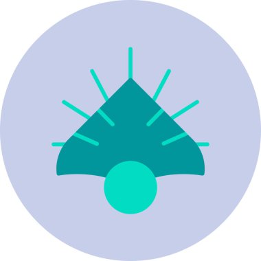 Fan Palm modern ikon vektör çizimi             