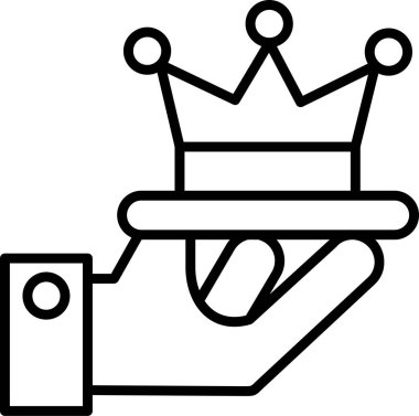 Taç ikonlu birinci sınıf sembol. vektör illüstrasyonu  