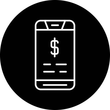 vektör basit mobil ödeme simgesi