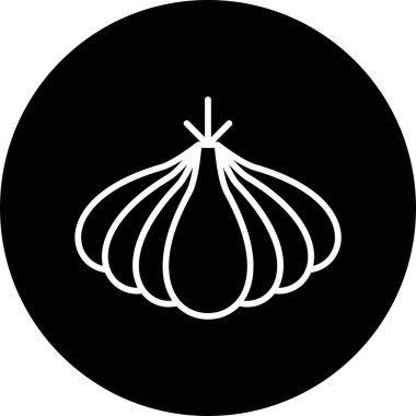 Sarımsak. Web simgesi basit tasarım 