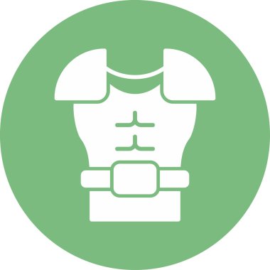 Göğüs zırhı ikonu vektör illüstrasyonu