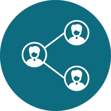 Takım çalışması. Web simgesi basit illüstrasyon