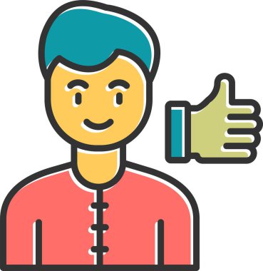 Memnuniyet. Web simgesi basit tasarım