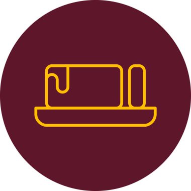 Vektör illüstrasyon Tereyağı ağ simgesi 