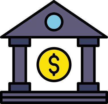 Banka web simgesi basit illüstrasyon 