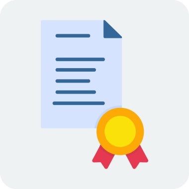 Patent belgesi. Web simgesi basit illüstrasyon