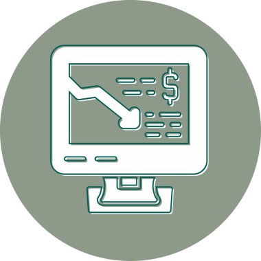 Çevrimiçi alışveriş simgesi rengi izole edilmiş arkaplan