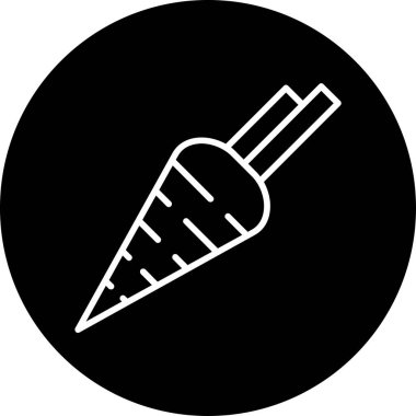 Havuç. Web simgesi basit illüstrasyon