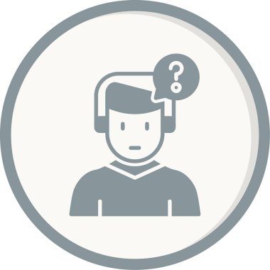 Soru web simgesi, vektör illüstrasyonu 