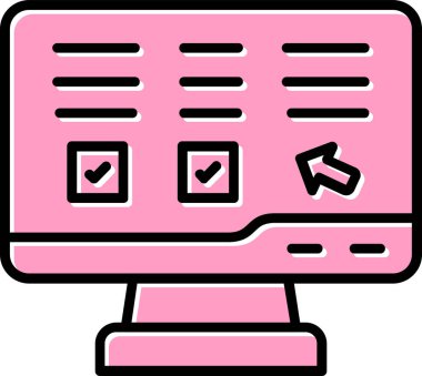 Çevrimiçi Ders modern simgesinin vektör illüstrasyonu