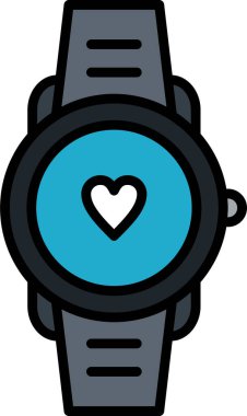 smartwatch simgesi, vektör illüstrasyonu basit tasarım
