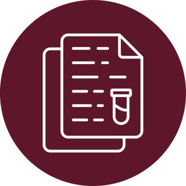 Minimalist bir dizaynda bir belge simgesinin vektör illüstrasyonu.