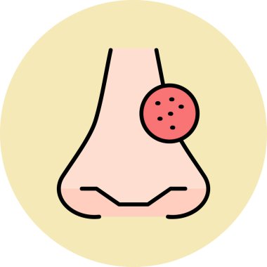 Enfeksiyon Sebebi Vektör Simgesi Beyaz Arkaplanda İzole Edildi  